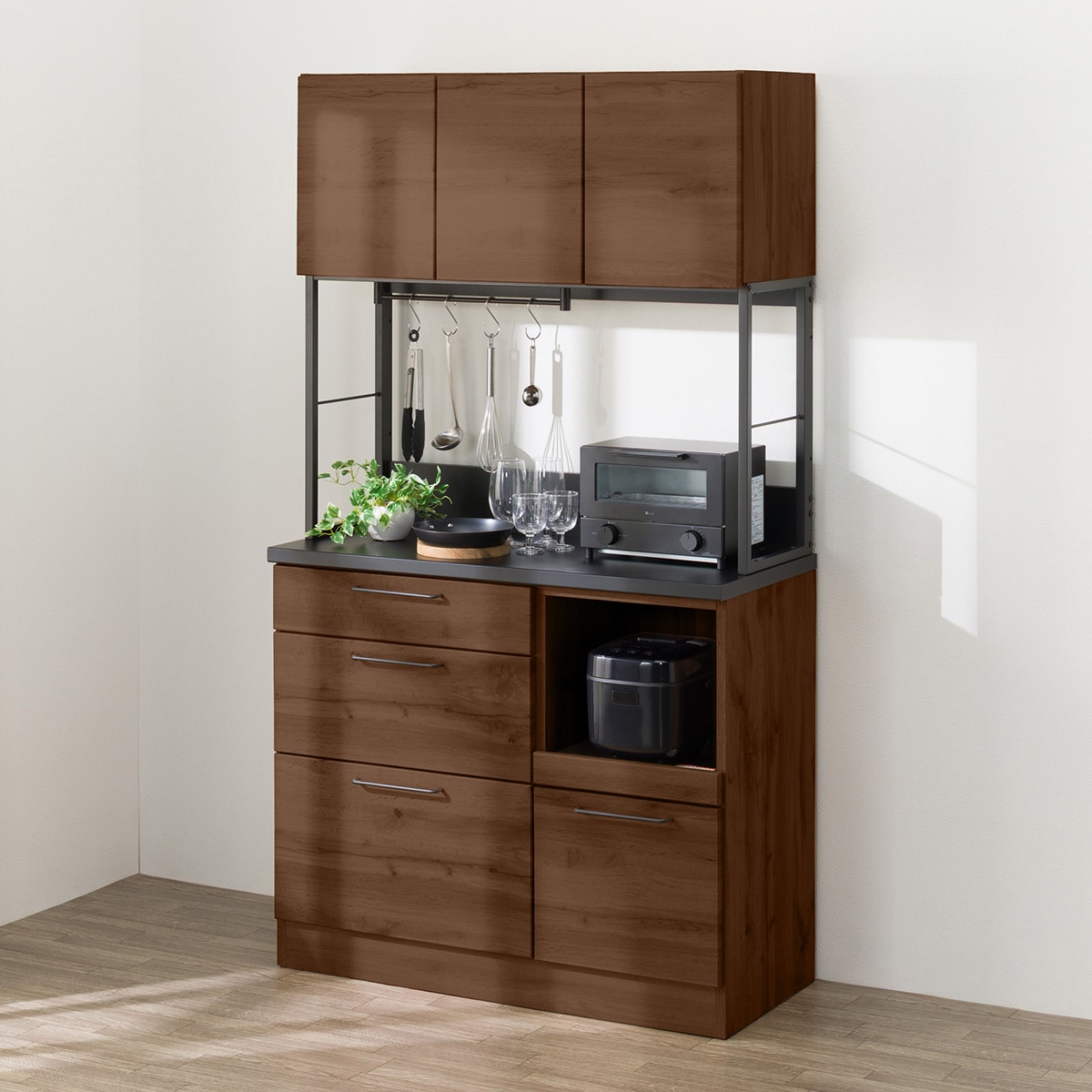 キッチンボード(IM301C 100OP MBR) | ニトリネット【公式】 家具