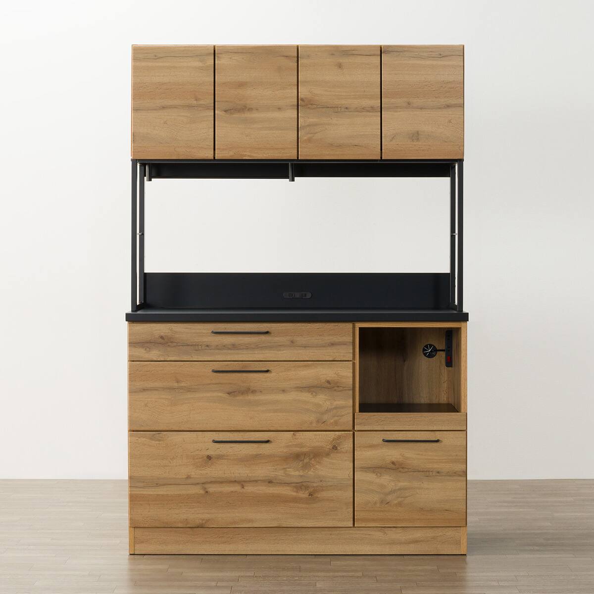 キッチンボード(IM301C 120OP LBR/BK) | ニトリネット【公式】 家具
