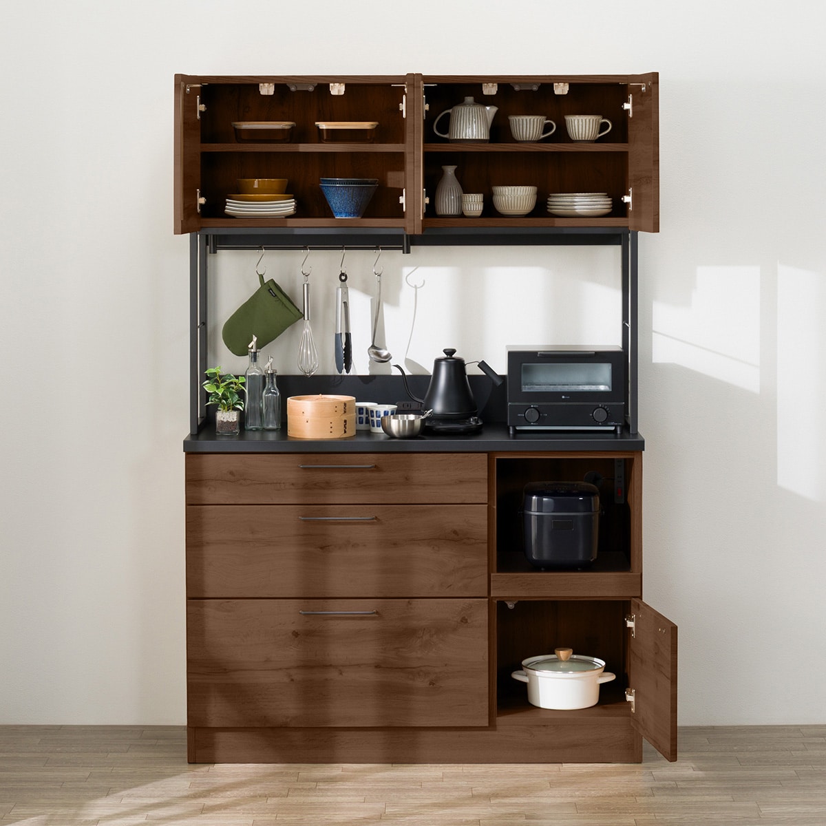 キッチンボード(IM301C 120OP MBR) | ニトリネット【公式】 家具