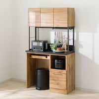 ダストボックス用スペース付きキッチンボード(IM301C 100OPD LBR/BK)