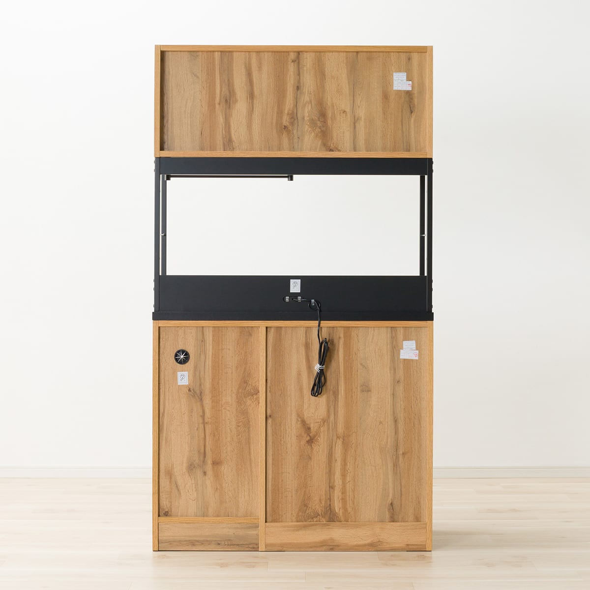 ダストボックス用スペース付きキッチンボード(IM301C 100OPD LBR/BK