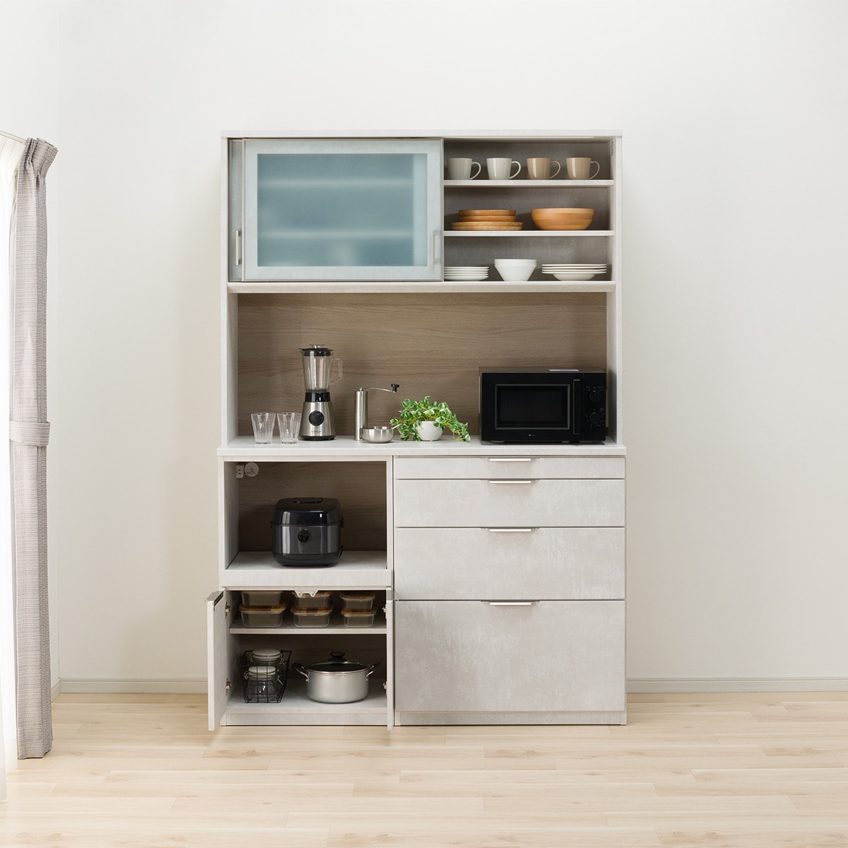 キッチンボード(KM504 140L LGY) | ニトリネット【公式】 家具