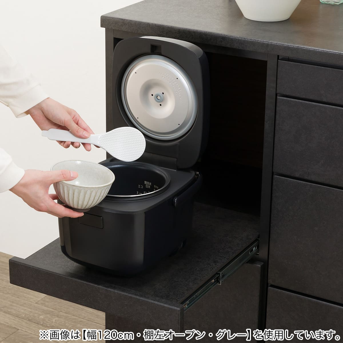 キッチンカウンター(KM504 100CL GY) | ニトリネット【公式】 家具