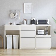 シンプルキッチンカウンター180 (オープン＋引出し＋ダスト対応)
