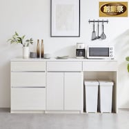 シンプルキッチンカウンター180 (引出し+扉+ダスト対応)【期間限定価格:11/28~1/5まで】