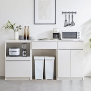 シンプルキッチンカウンター180 (オープン+扉+ダスト対応)