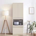 シンプルキッチンボード 60 (上扉 下オープン WH) 1枚目画像