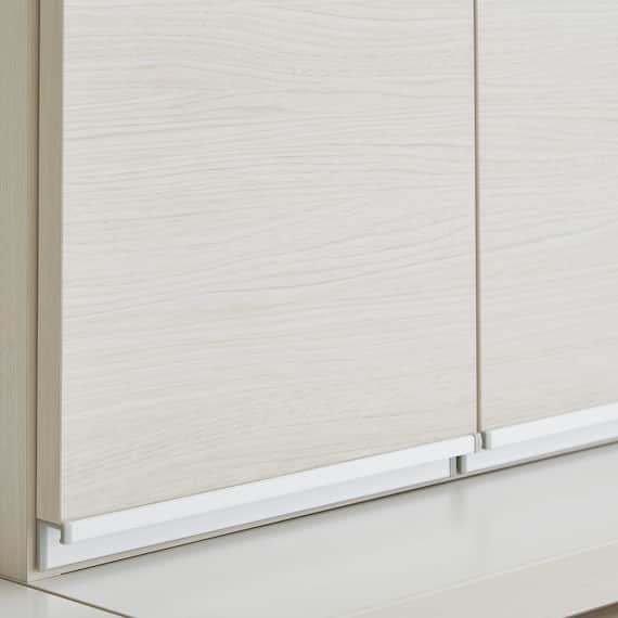 シンプルキッチンボード 60 (上扉 下オープン WH) 3枚目画像