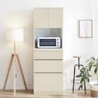 シンプルキッチンボード 60 (上オープン 下引き出し WH) 1枚目画像