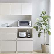 シンプルキッチンボード 120 (上オープン 下引き出し+オープン)