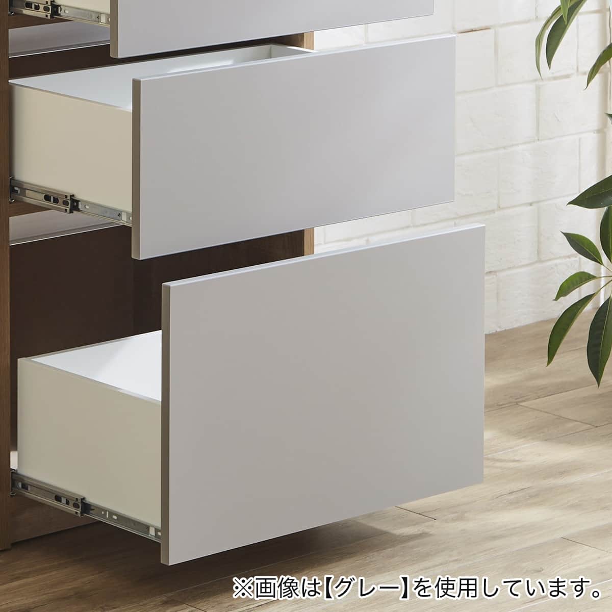 シンプルキッチンカウンター 180 (引き出し+引き出し+引き出し WH