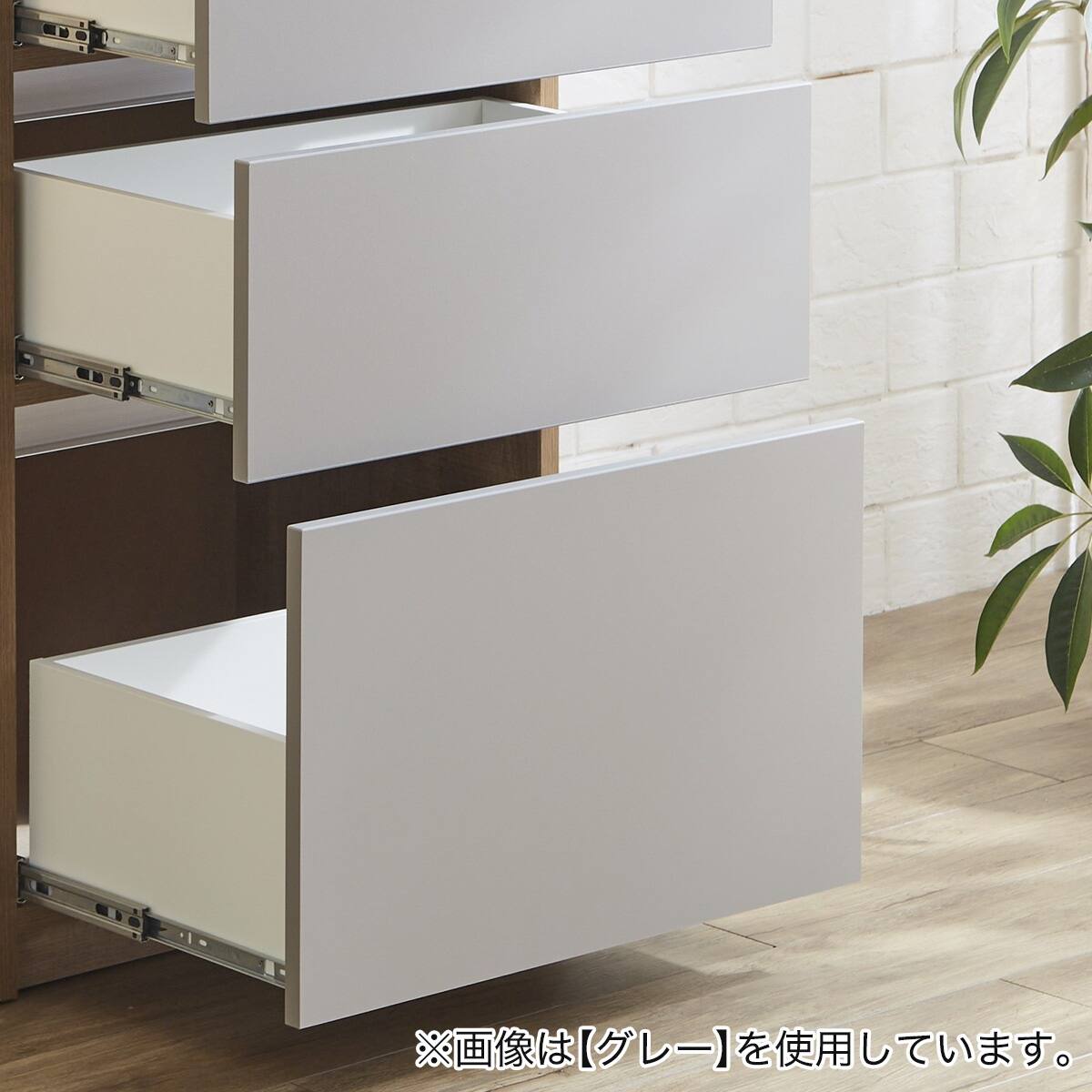 シンプルキッチンカウンター 180 (ダスト対応+引き出し+引き出し BR
