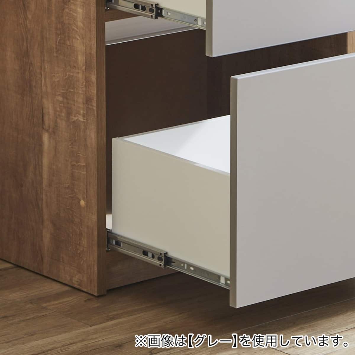 シンプルキッチンカウンター 180 (ダスト対応+引き出し+引き出し BR