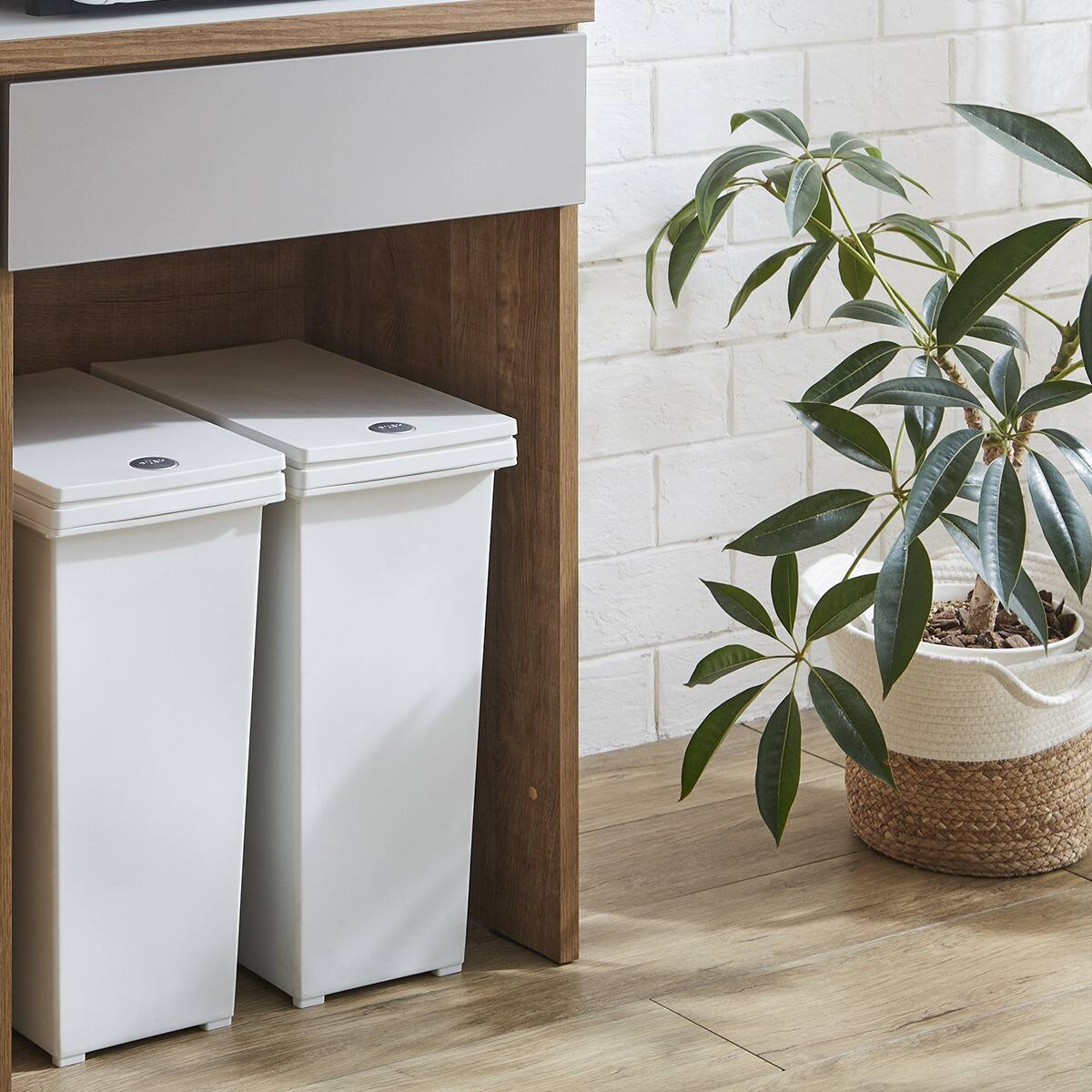 【専用】ニトリ キッチンカウンター ダークブラウン キッチン収納 引き出し付き シンプルキッチンカウンター 180 (ダスト対応+引き出し+引き出し GY