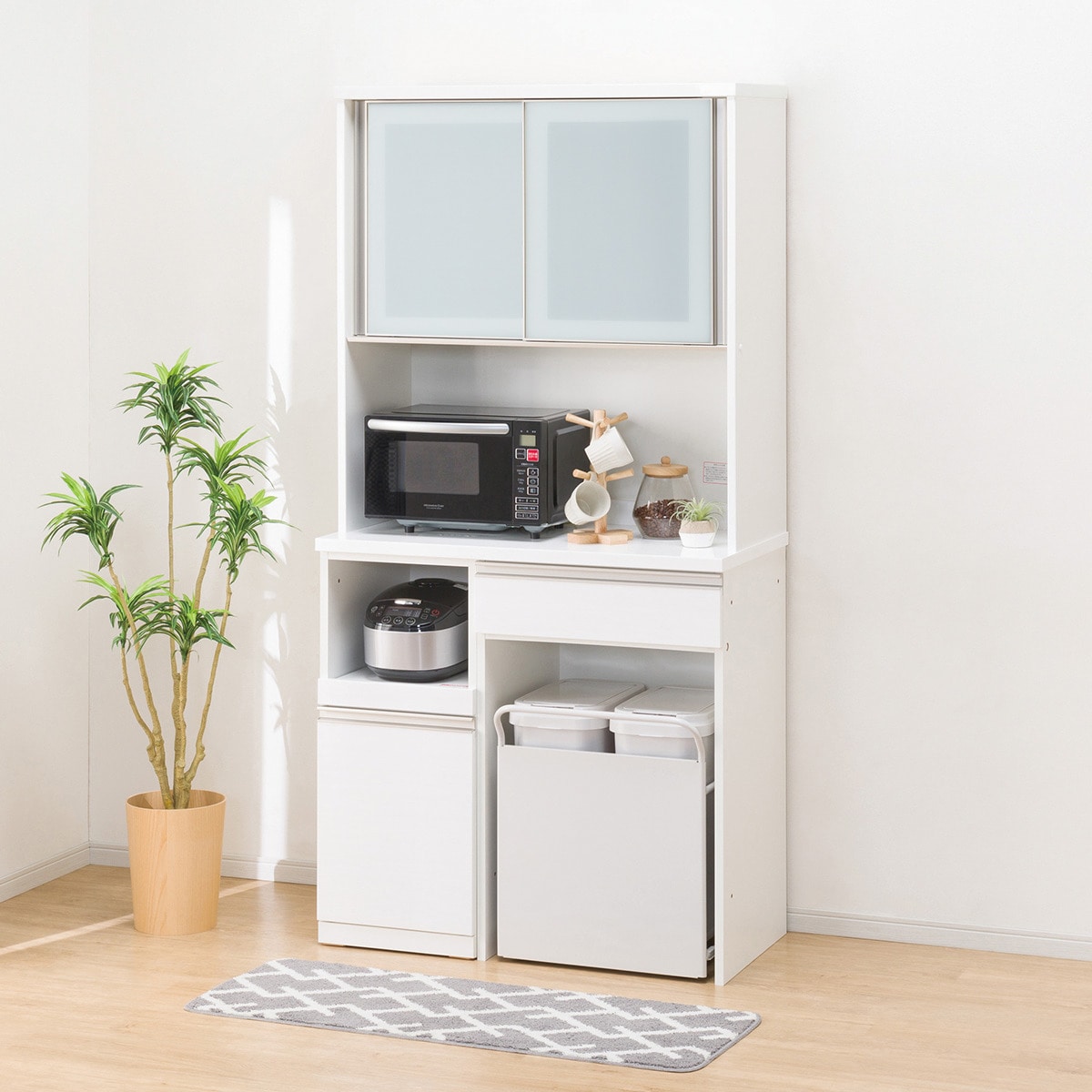 キッチンボード(リガーレ100KB ハイタイプ WH2) | ニトリネット【公式