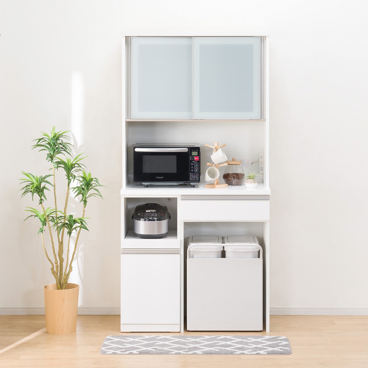 キッチンボード(リガーレ100KB ハイタイプ WH2) | ニトリネット【公式