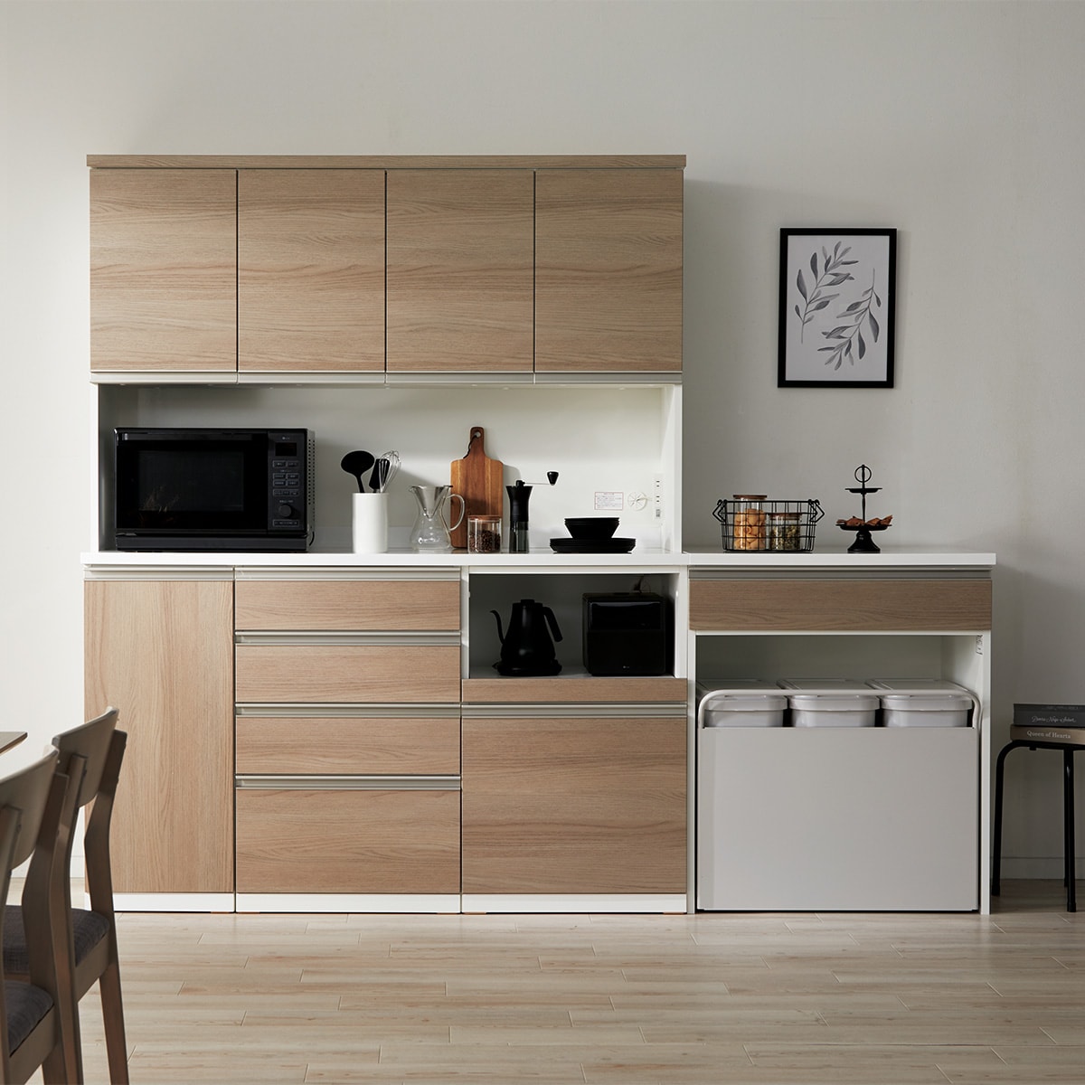 組み合わせキッチンボードリガーレ カウンターセット 幅240(160+80)cm