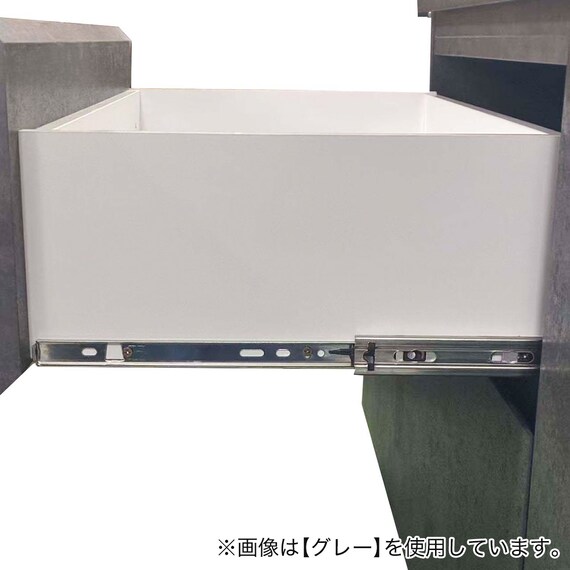 キッチンボード (鏡面仕様 引出しタイプ 幅80cm ホワイト) 5枚目画像