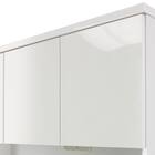 キッチンボード (鏡面仕様 引出しタイプ 幅120cm ホワイト) 2枚目画像