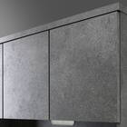 キッチンボード (セラミック柄 引出しタイプ 幅159.5cm グレー) 2枚目画像