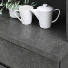 キッチンボード (セラミック柄 引出しタイプ 幅159.5cm グレー) 3枚目画像