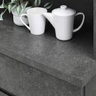 キッチンボード (セラミック柄 引出しタイプ 幅159.5cm グレー) 3枚目画像