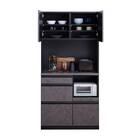 石目柄キッチンボード (幅90cm ダークグレー) 2枚目画像