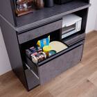 石目柄キッチンボード (幅90cm ダークグレー) 4枚目画像