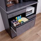 石目柄キッチンボード (幅90cm ダークグレー) 4枚目画像