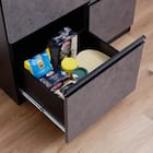 石目柄キッチンボード (幅90cm ダークグレー) 5枚目画像