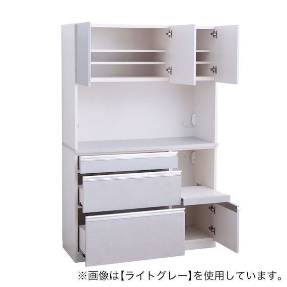 石目柄キッチンボード (幅120cm ダークグレー) 3枚目画像