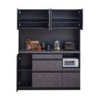 石目柄キッチンボード (幅140cm ダークグレー) 3枚目画像