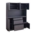 石目柄キッチンボード (幅140cm ダークグレー) 4枚目画像