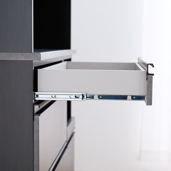 石目柄キッチンボード (幅140cm ダークグレー) 7枚目画像