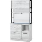 ステンレス天板のマグネットキッチンボード ソフトクローズタイプ(IM301 SHQ100MG WH/BK) 1枚目画像