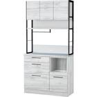 ステンレス天板のキッチンボードソフトクローズタイプ(IM301 SHQ100OP WH/BK) 1枚目画像