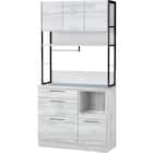 ステンレス天板のキッチンボードソフトクローズタイプ(IM301 SHQ100OP WH/BK) 1枚目画像