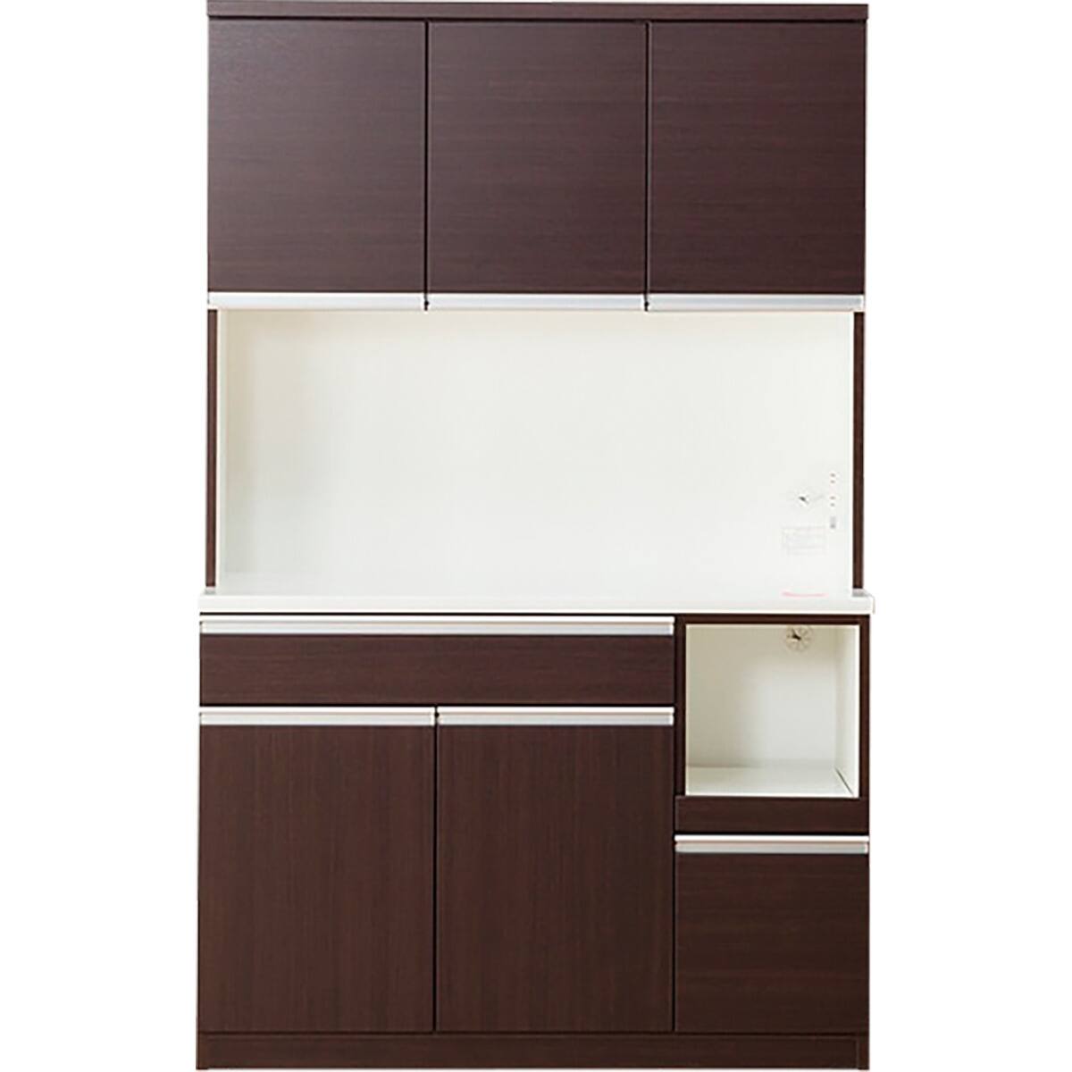 ニトリ 食器棚 キッチンボード(レジューム120/ダークブラウン) キッチンボード(レジューム 120TF/120TL ロータイプ DBR） | ニトリ