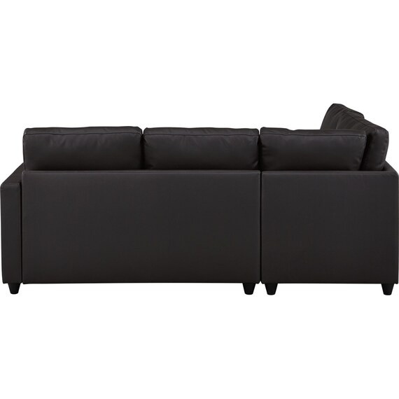 傷・汚れに強い コーナーソファベッド 収納付き 合皮タイプ (ノアーク2 右コーナー Nシールド DBR) 10枚目画像