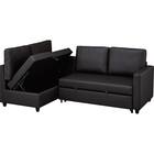 傷・汚れに強い コーナーソファベッド 収納付き 合皮タイプ (ノアーク2 右コーナー Nシールド DBR) 12枚目画像