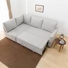 コーナーソファベッド 収納付き 布張りタイプ (ノアーク2 右コーナー 撥水加工タイプ MO) 2枚目画像