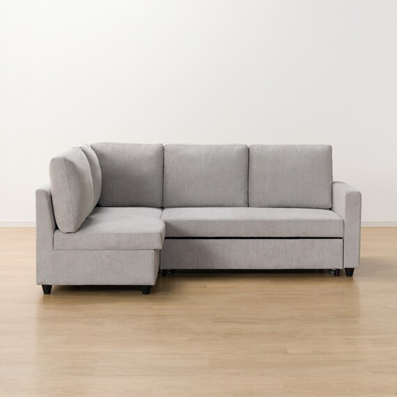 コーナーソファベッド 収納付き 布張りタイプ (ノアーク2 右コーナー 撥水加工タイプ MO) 10枚目画像