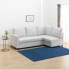 収納付きコーナーソファベッド 布張りタイプ (ノアーク2 左コーナー GY) 1枚目画像