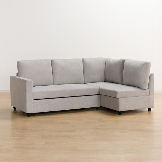 コーナーソファベッド 収納付き 布張りタイプ (ノアーク2 左コーナー 撥水加工タイプ MO) 9枚目画像