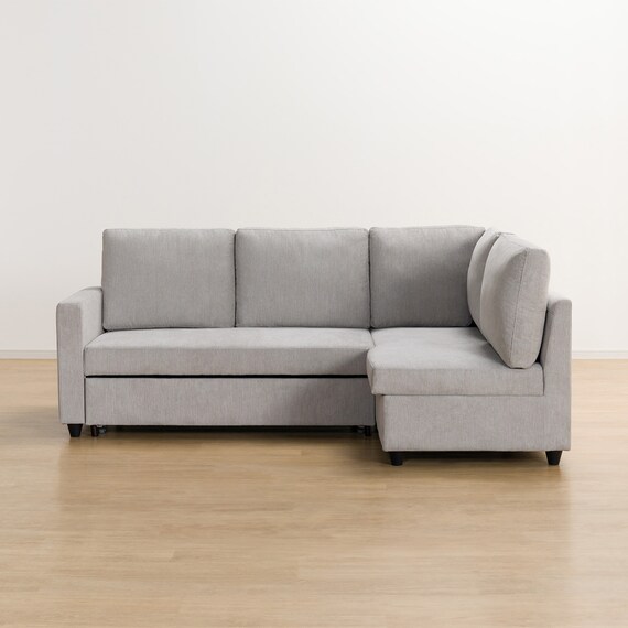 コーナーソファベッド 収納付き 布張りタイプ (ノアーク2 左コーナー 撥水加工タイプ MO) 10枚目画像