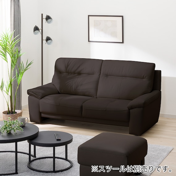 3人掛けソファ 本革(一部合成皮革)タイプ (SK7070 DBR) 1枚目画像
