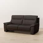 3人掛けソファ 本革(一部合成皮革)タイプ (SK7070 DBR) 3枚目画像