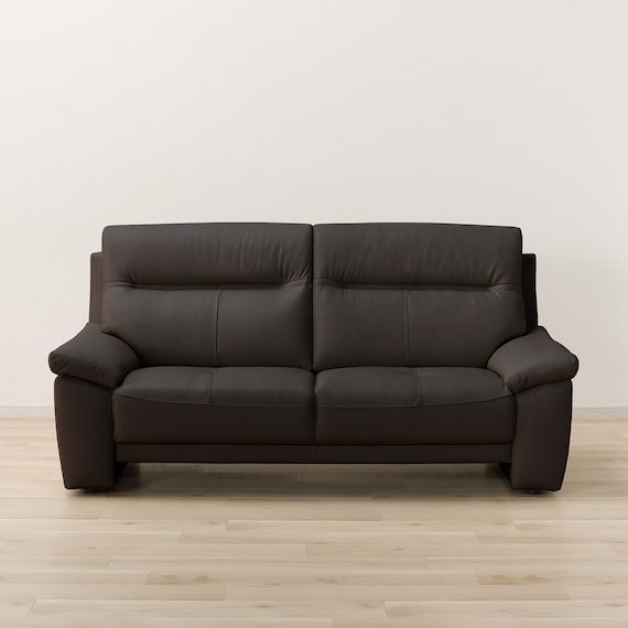 3人掛けソファ 本革(一部合成皮革)タイプ (SK7070 DBR) 4枚目画像