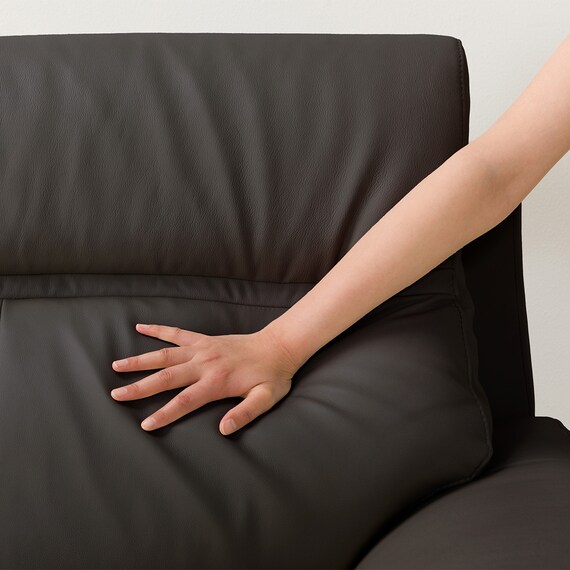 3人掛けソファ 本革(一部合成皮革)タイプ (SK7070 DBR） 7枚目画像