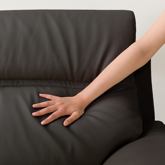 3人掛けソファ 本革(一部合成皮革)タイプ (SK7070 DBR) 7枚目画像